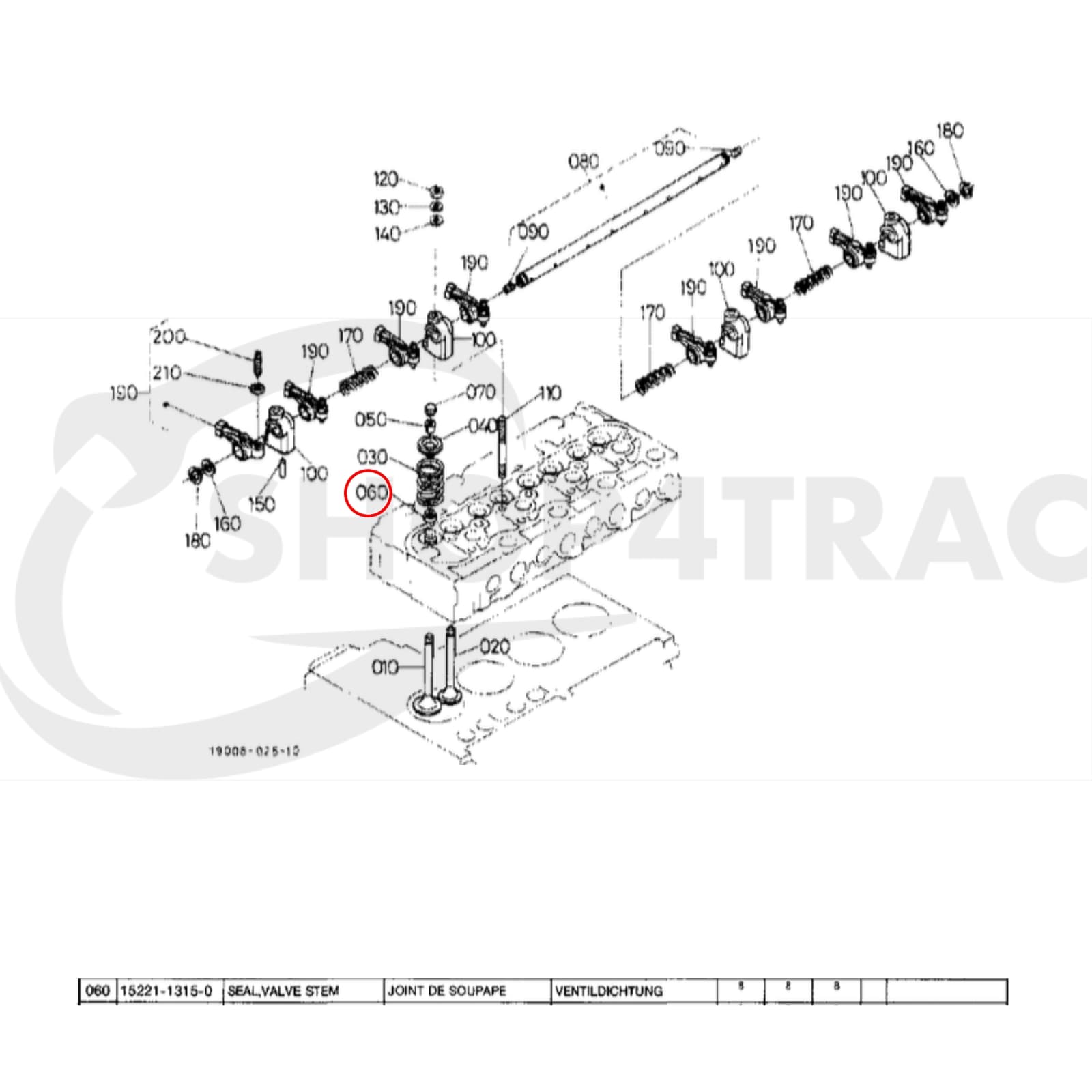 Joint de queue de soupape Kubota Z750 | D1402 | V1902 | D1403 - D1703 | V2203 | CS100 Hinomoto | Yanmar TNV88 - 2