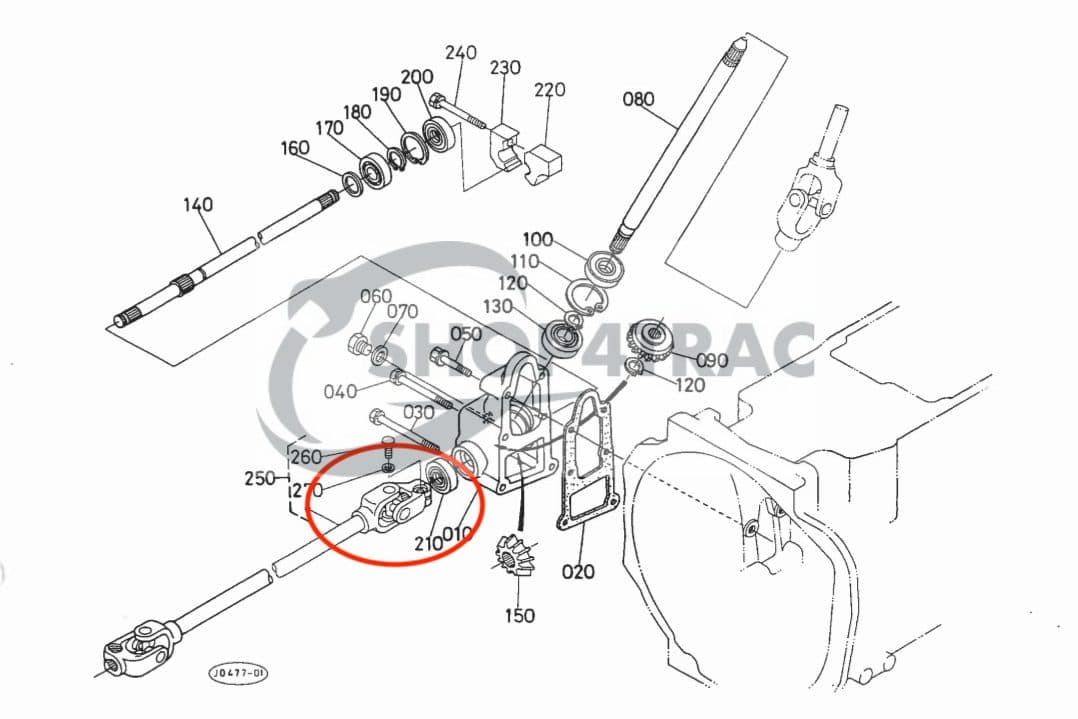 Arbre à cardan Kubota série L1 | longue | | Shop4Trac
