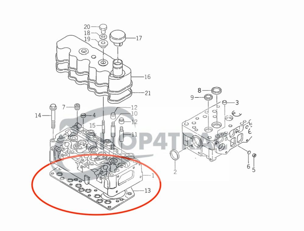 Joint de culasse Iseki Landhope TU240 - TU220 | TL2100 - TL2500 | Bolens G272 - G274 - 2