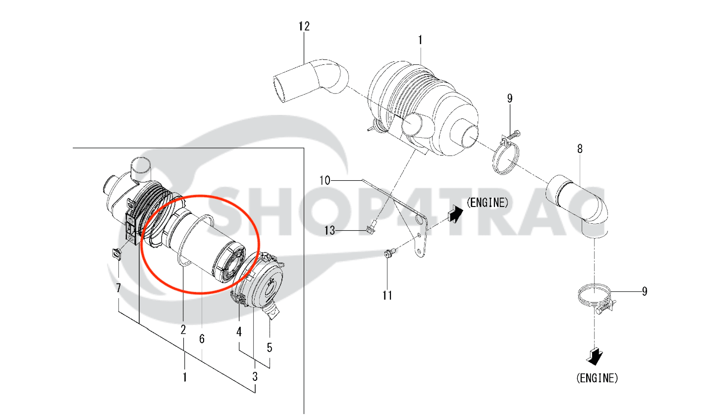 Filtre à air Iseki TM3160 - TM3247 | TM15 - TM17 | TH16 - TH205 | SGR19-SXG22 | TXG | MF1205 - MF1520 | Agco | Challenger - 4