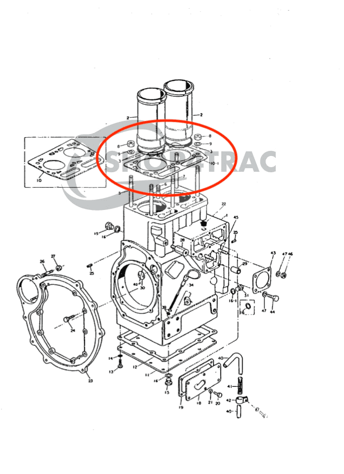 Joint de culasse Yanmar YM1600 | YM1700 | 2TR16 | 2TR17 | Shop4Trac
