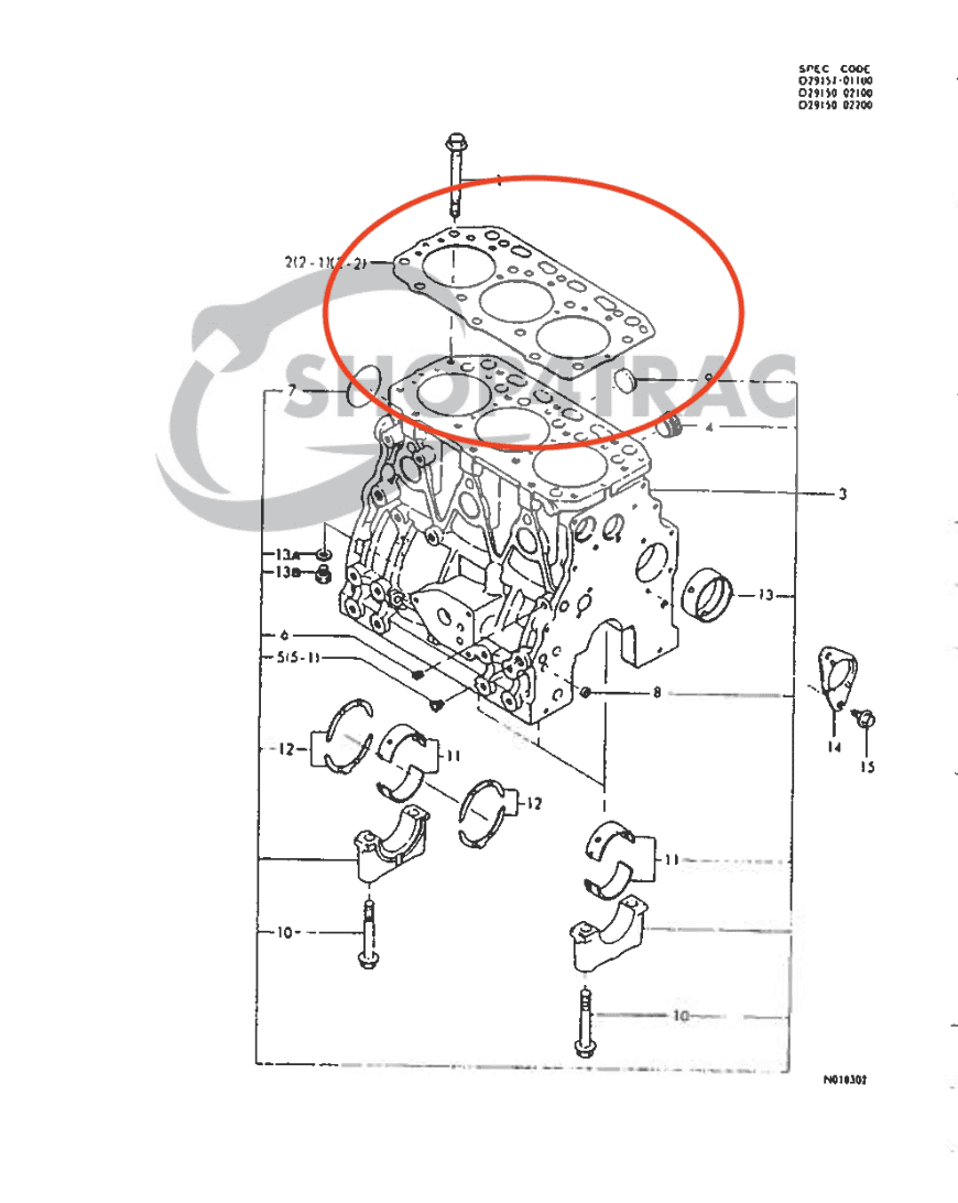 Joint de culasse Yanmar F24 | FX24 | Shop4Trac