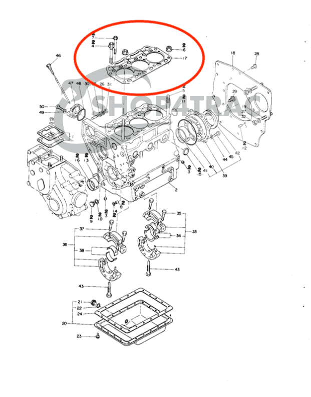 Joint de culasse Yanmar F16 | 3T75U | Shop4Trac