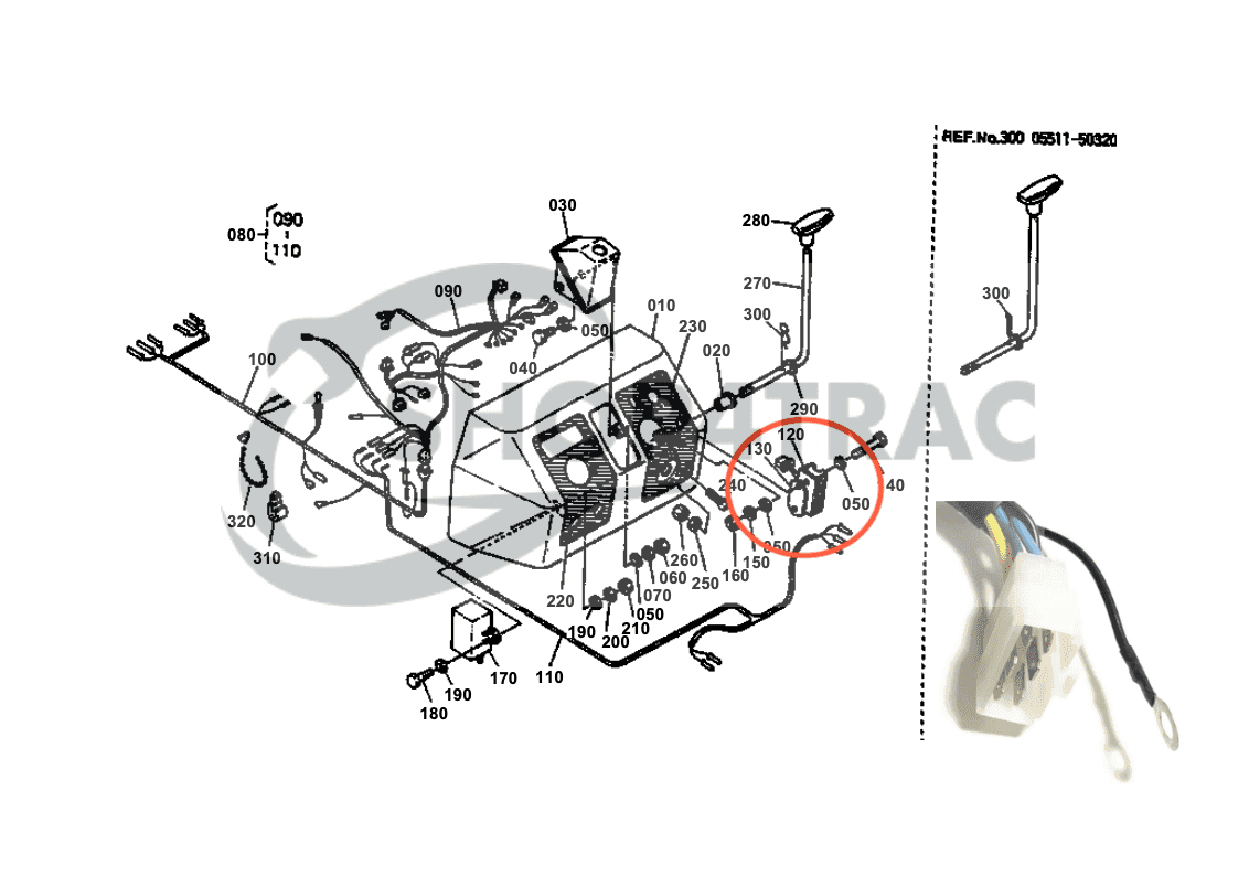 Régulateur de tension Kubota B5200 - B9200 | KH41 - KH61 | Shop4Trac