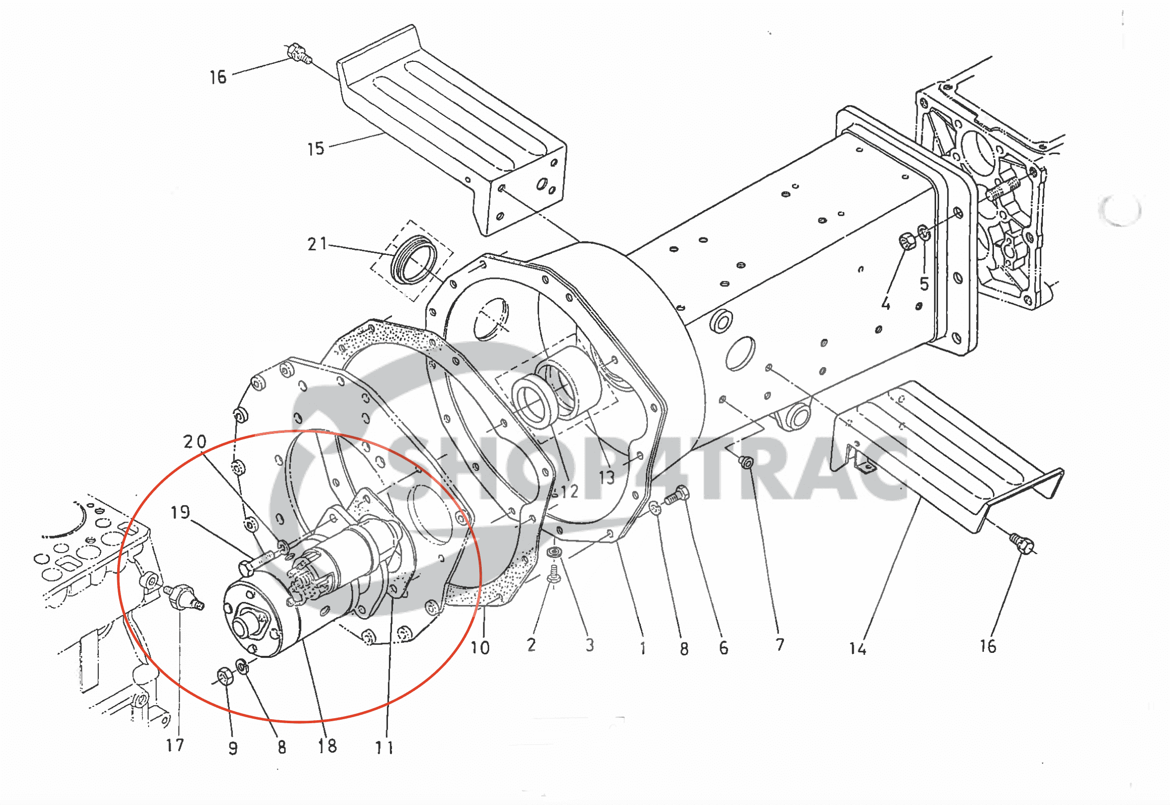 Démarreur Kubota B1200 - B8200 | Z430 | D750 | D850 | D950 | Shop4Trac