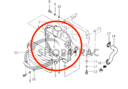 Radiateur Iseki TX1300-1500 | Shop4Trac