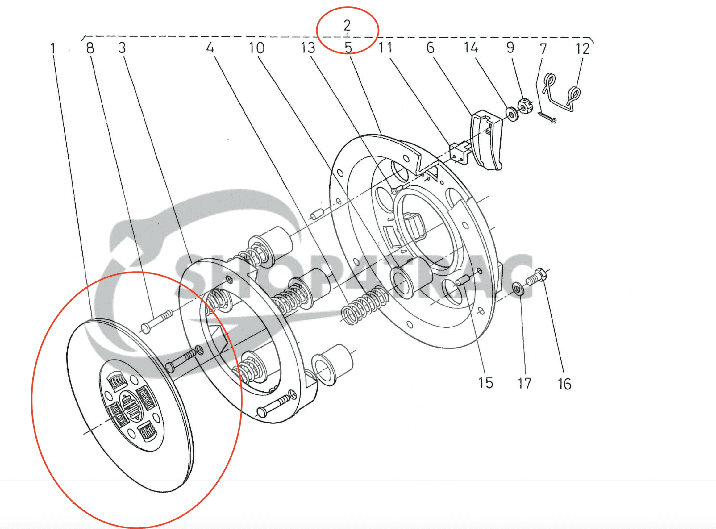 Kit d’embrayage Kubota B5000-B7001 | Zen-noh ZB | Shop4Trac
