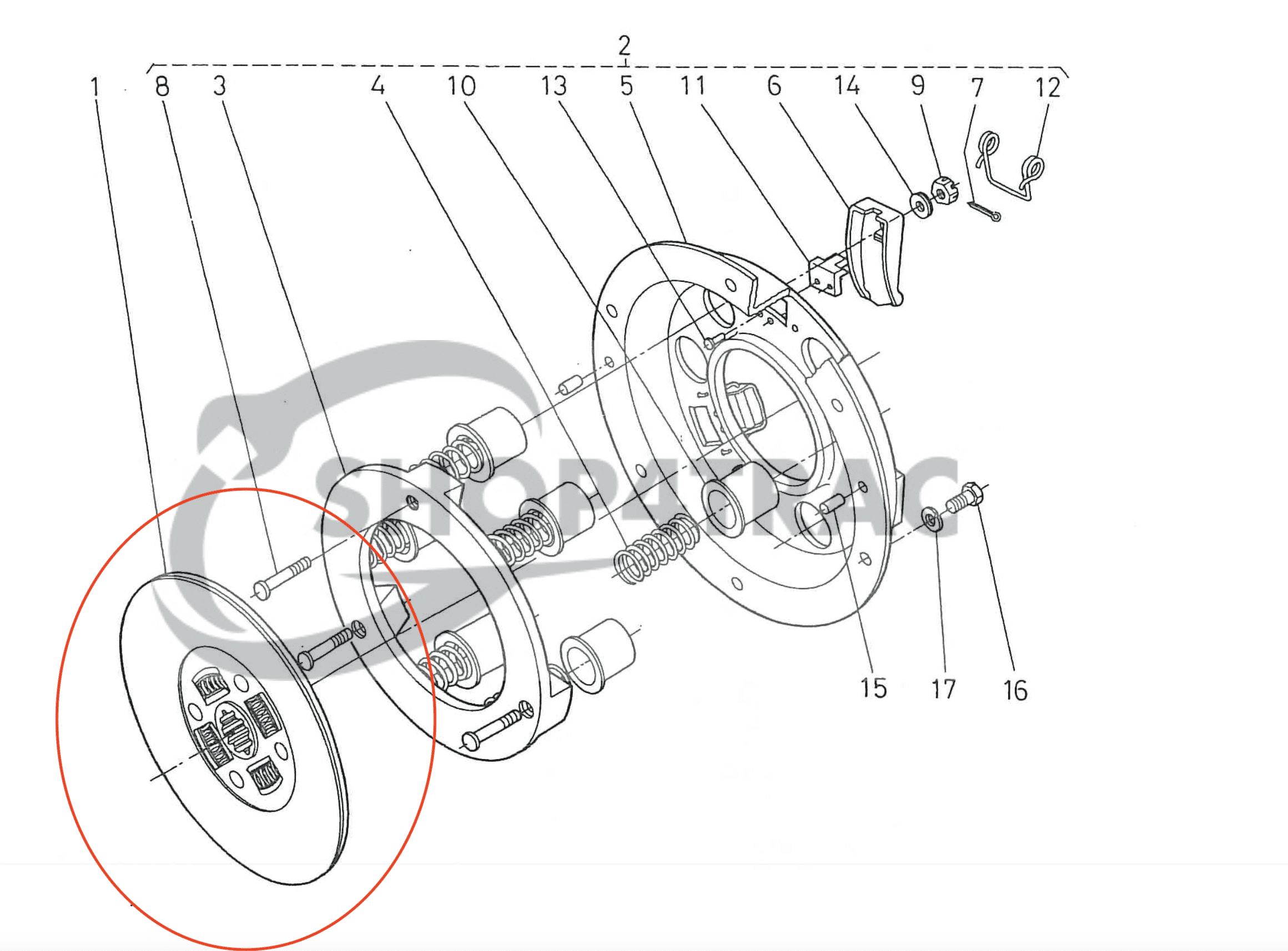 Disque d'embrayage Kubota Aste | B1200 - B7001 | Zen-Nô ZB | Shop4Trac