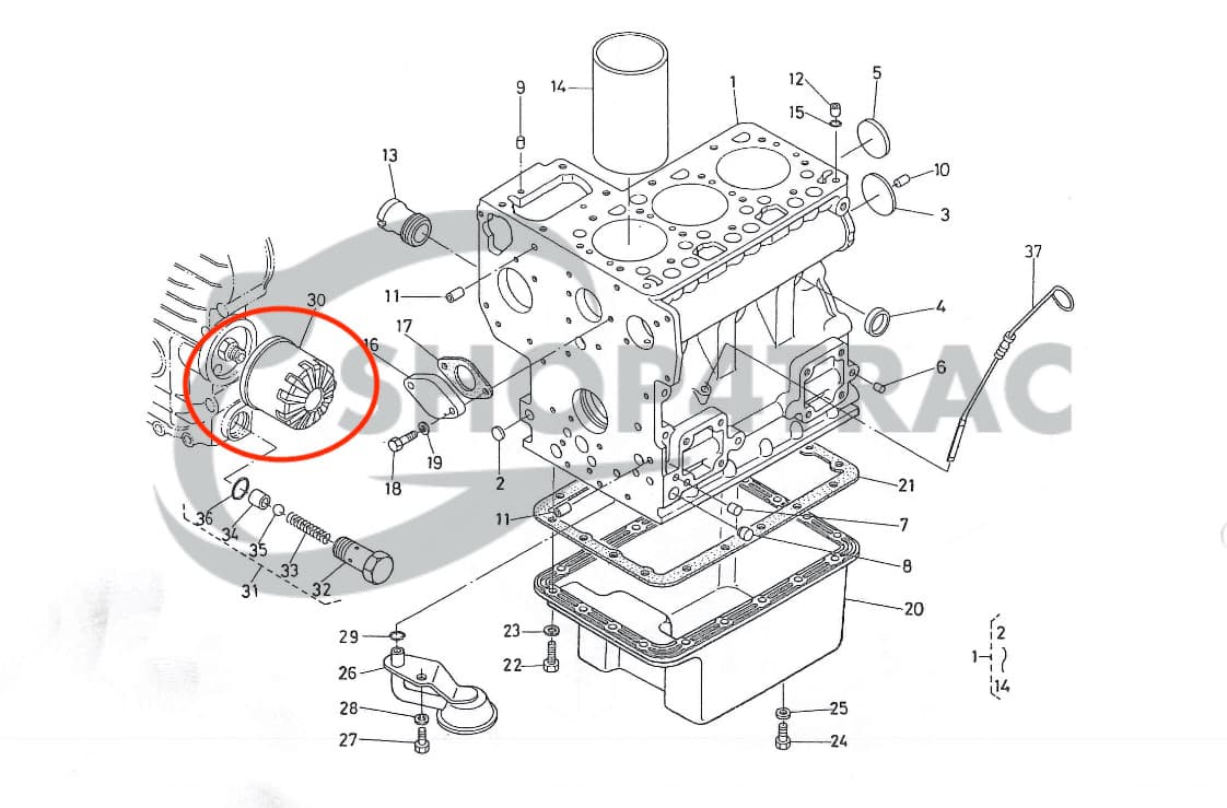 Kit de filtre Kubota série B | Shop4Trac