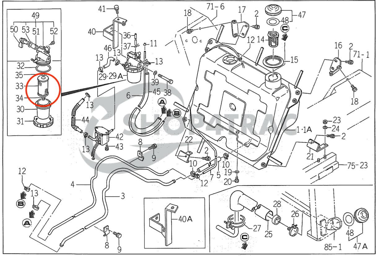 Kit de filtre Iseki TA Landleader | TA207 - TA530 | Shop4Trac