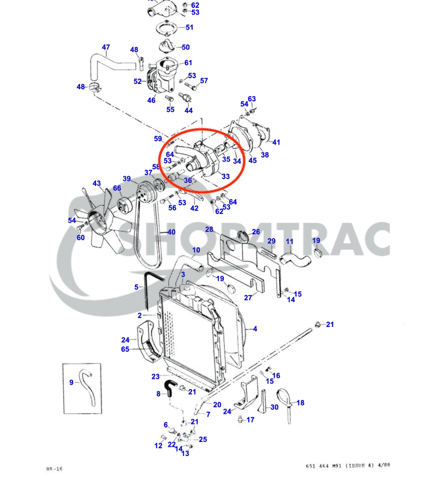 Pompe à eau Hinomoto C174 | C172 | C144 | C142 | Toyosha | Shop4Trac