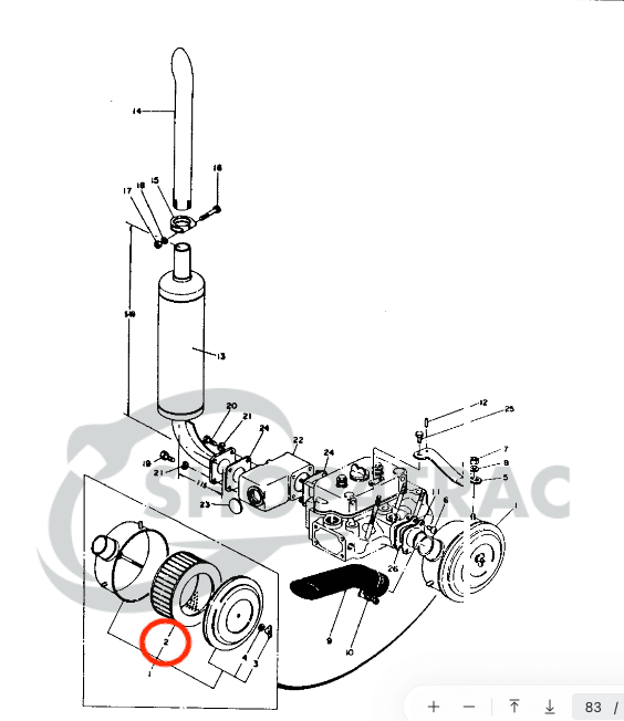 Filtre à air Yanmar YM1100 | YM1110 | YM1300 | - 3