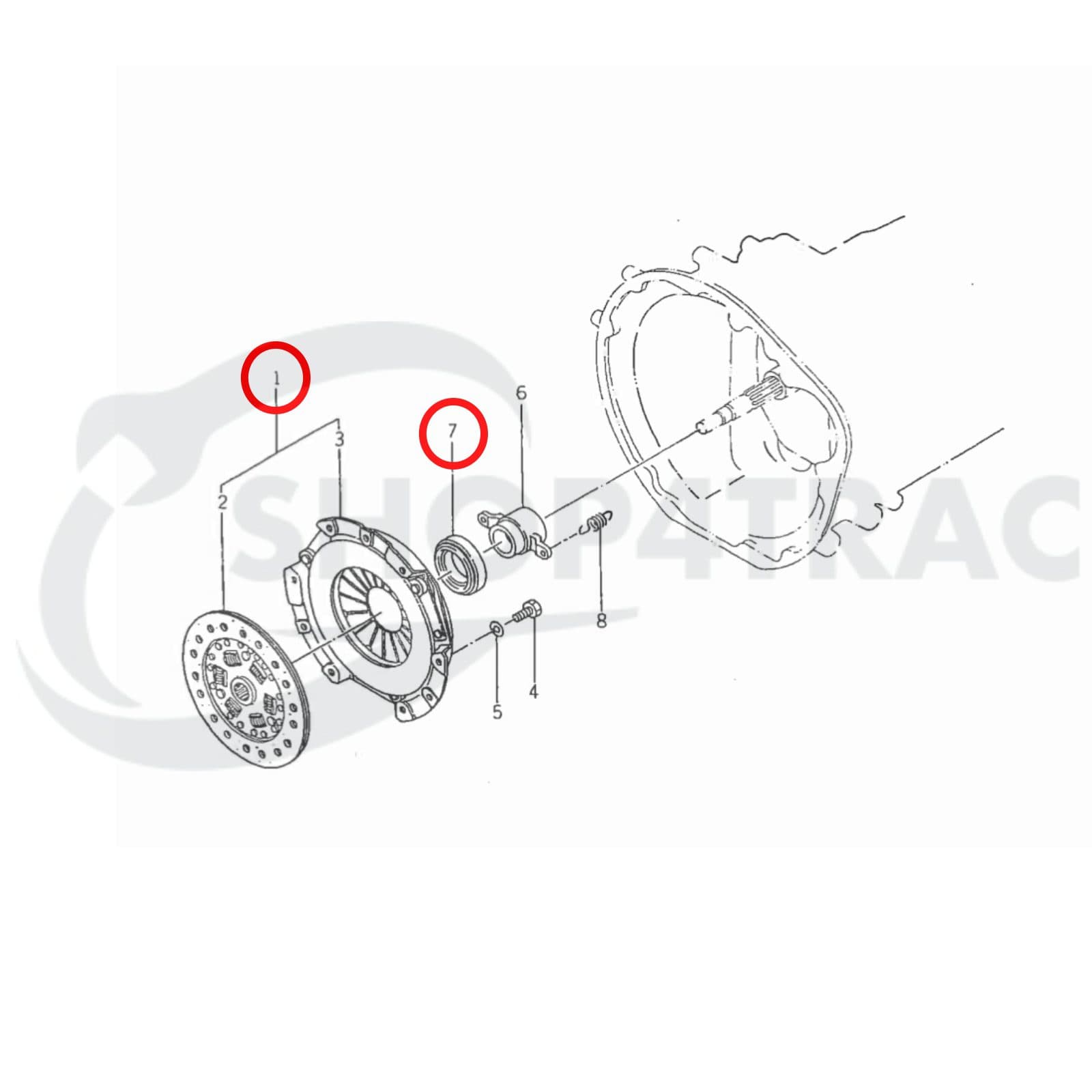 Kit d’embrayage Iseki TU | TE | TL Landhope | Bolens G212-214 | Boutique4Trac