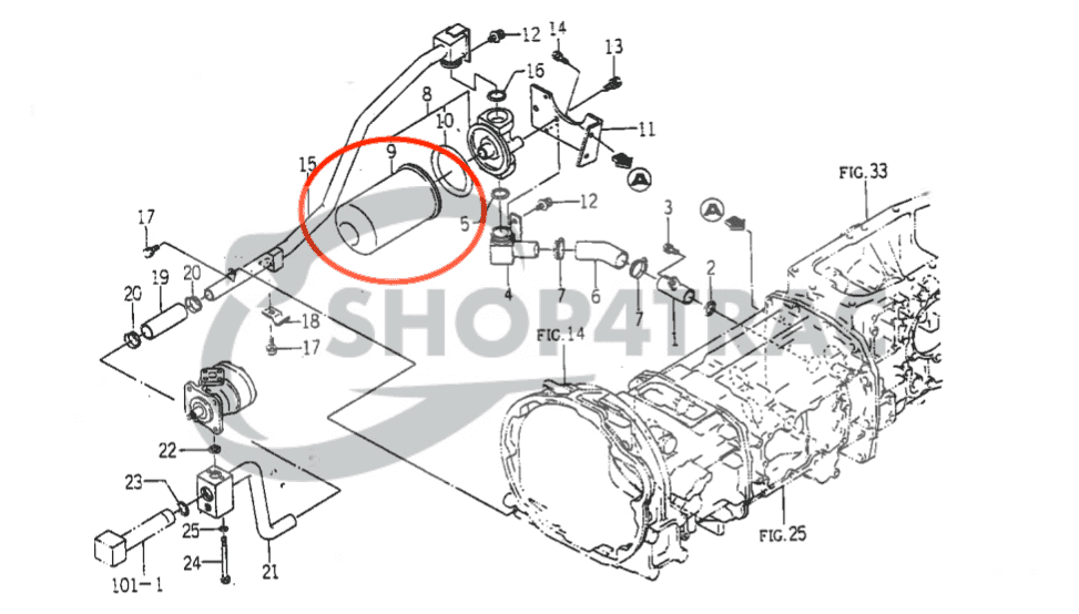 Filtre hydraulique Iseki TH | TF | Boutique4Trac