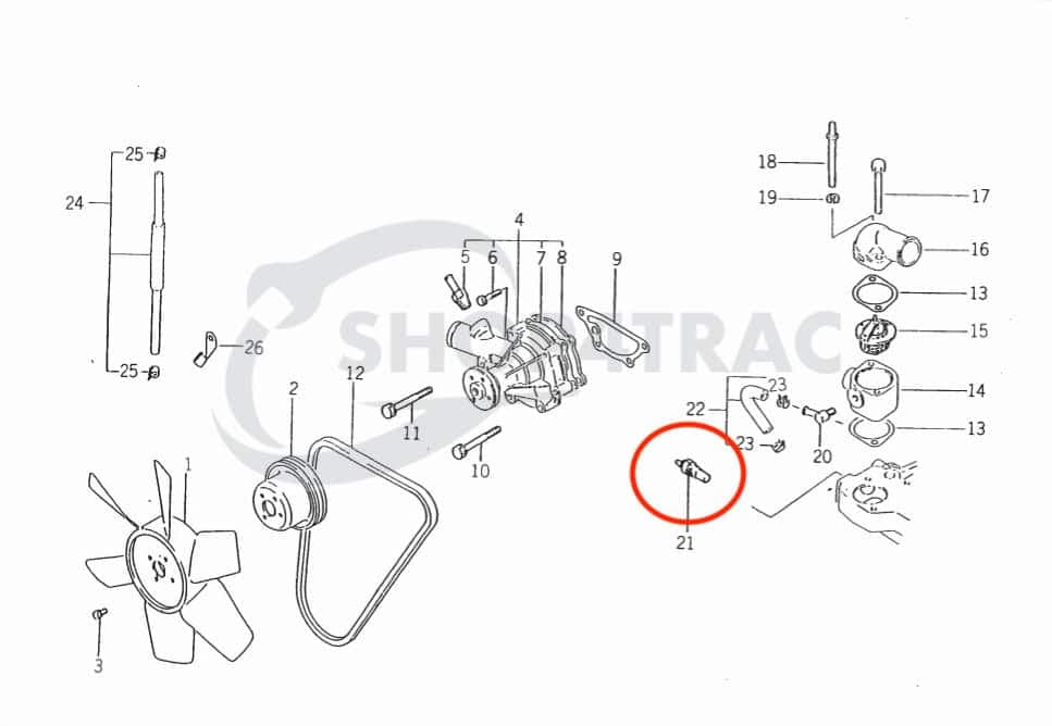 Thermostat Mitsubishi K3A - K3F | K4A-K4F | Iseki | Satoh - 4