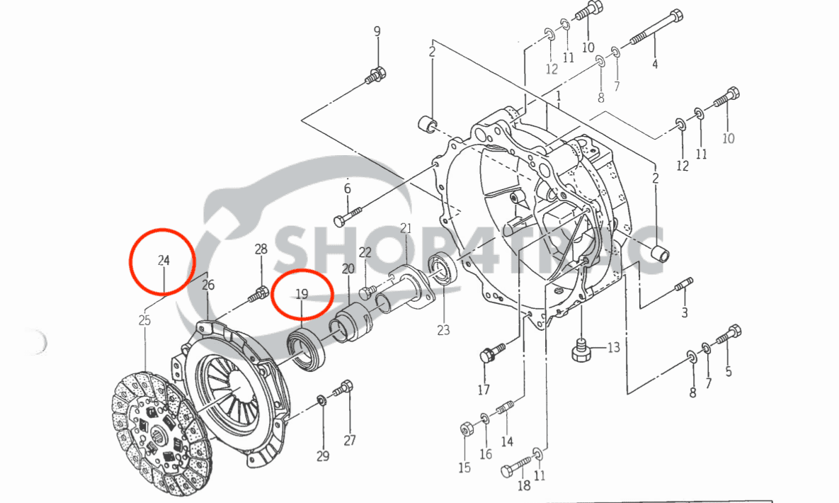 Kit d’embrayage Iseki TA | TL | TU | Shop4Trac