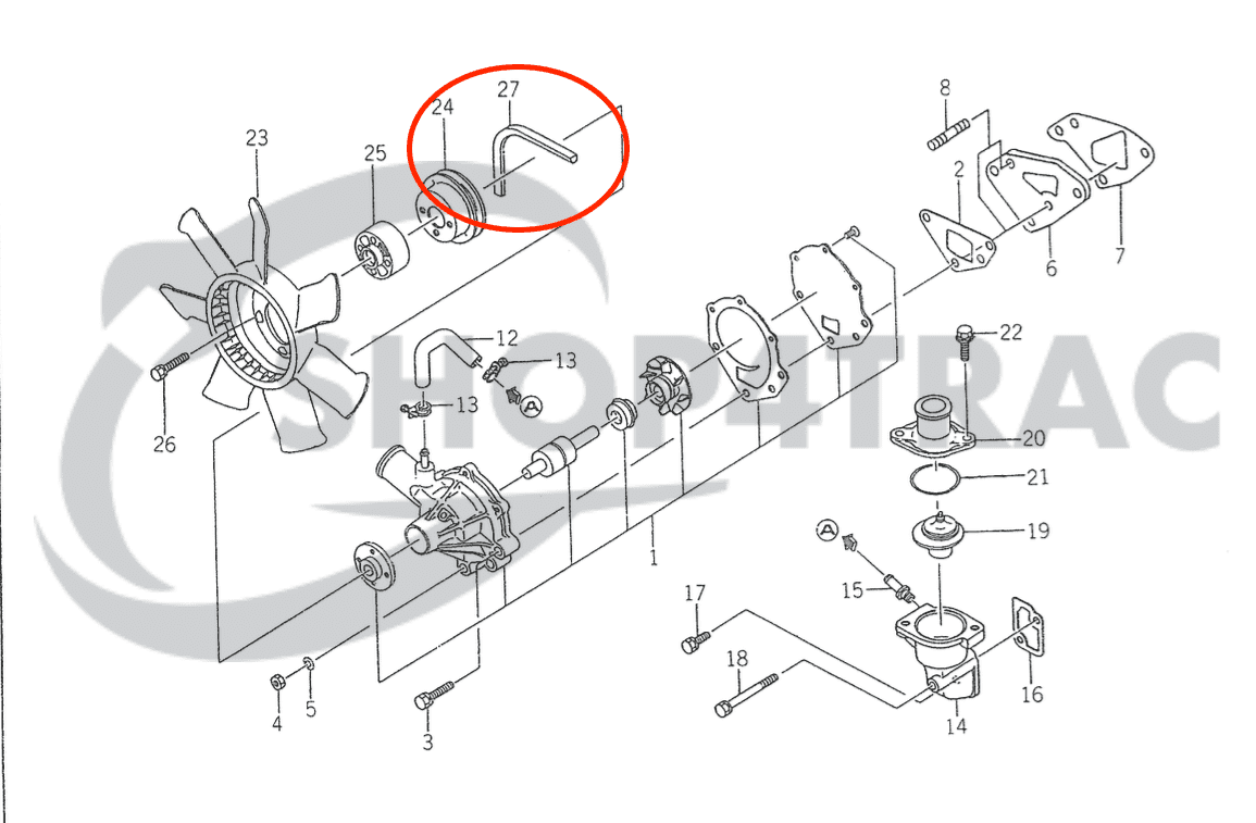 Courroie trapézoïdale Iseki TX1300 - TX1500 | Shop4Trac
