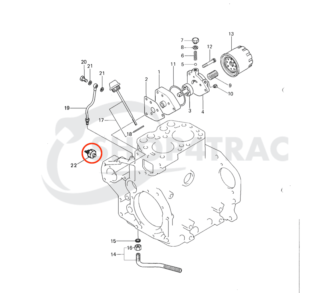 Pressostat d'huile Kubota | Iseki | Mitsubishi | Yanmar | Hinomoto - 5