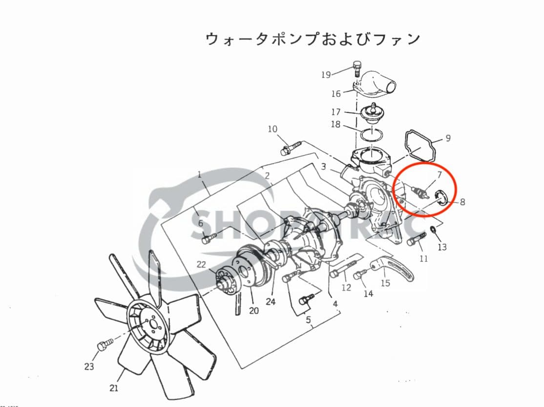 Thermostat Iseki E255, 374 | E3100, E3112 | E3AF1, E3AE1 | Shop4Trac