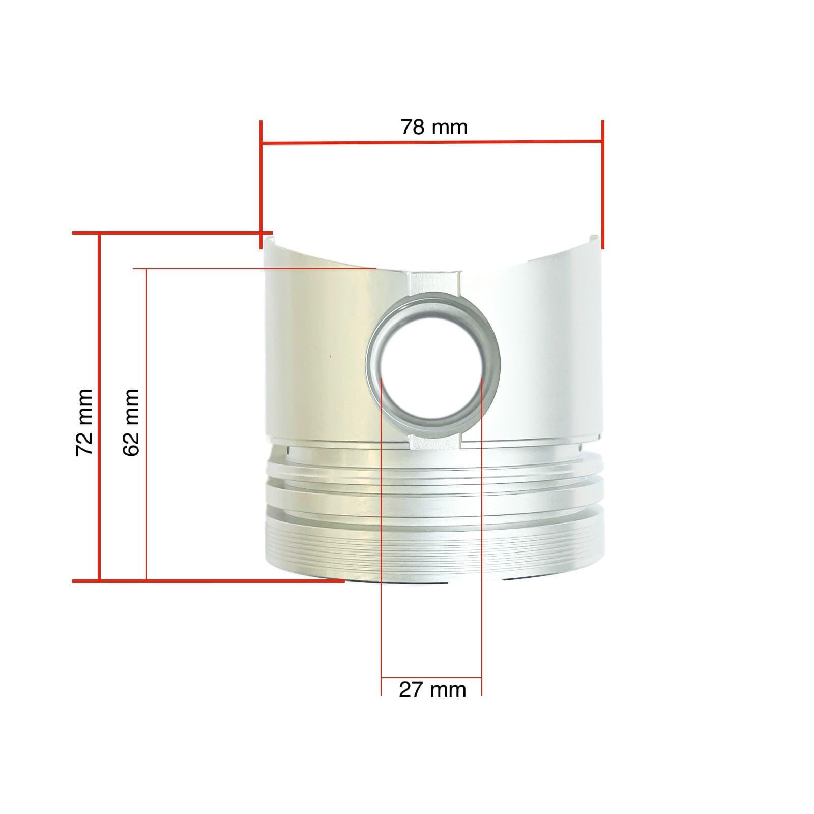 Piston Mitsubishi K3F | K4F | MT23D | l'injection directe | 27mm - 2