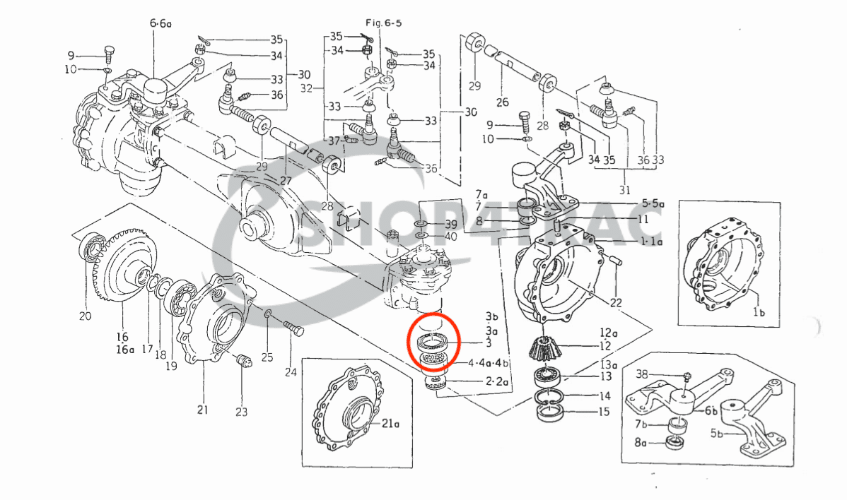 Joint d'huile d'essieu avant | Joint d'arbre | Articulation Iseki TL1900 | TL2100 | TU1400 | TU1500 | Shop4Trac