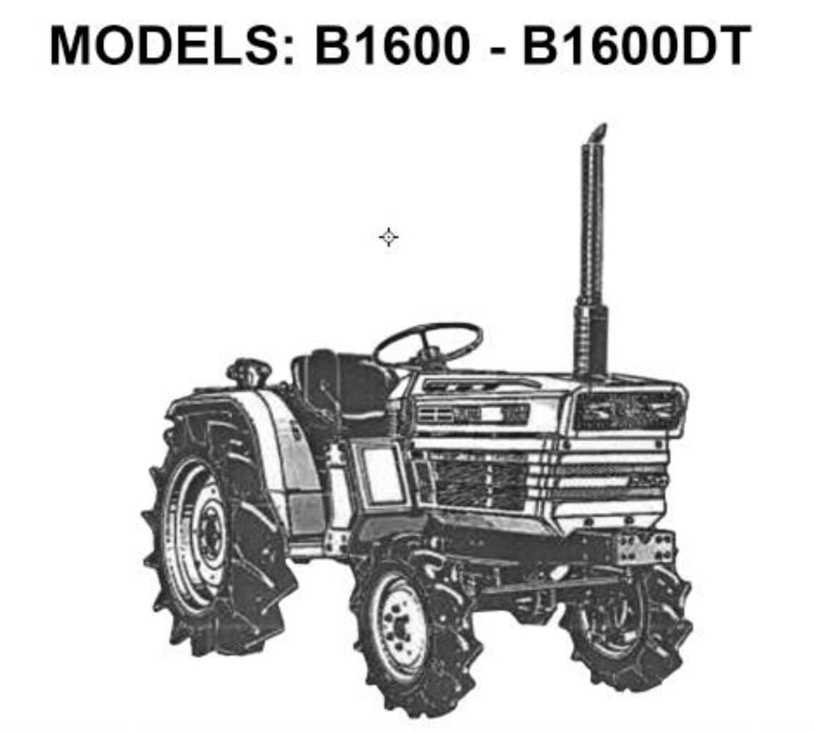 Manuel Kubota B1600 - B1600DT