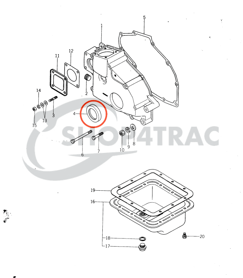 Jeu de joints d'huile avant + arrière de vilebrequin KE70 - KE75 | K2B - K2C - 7