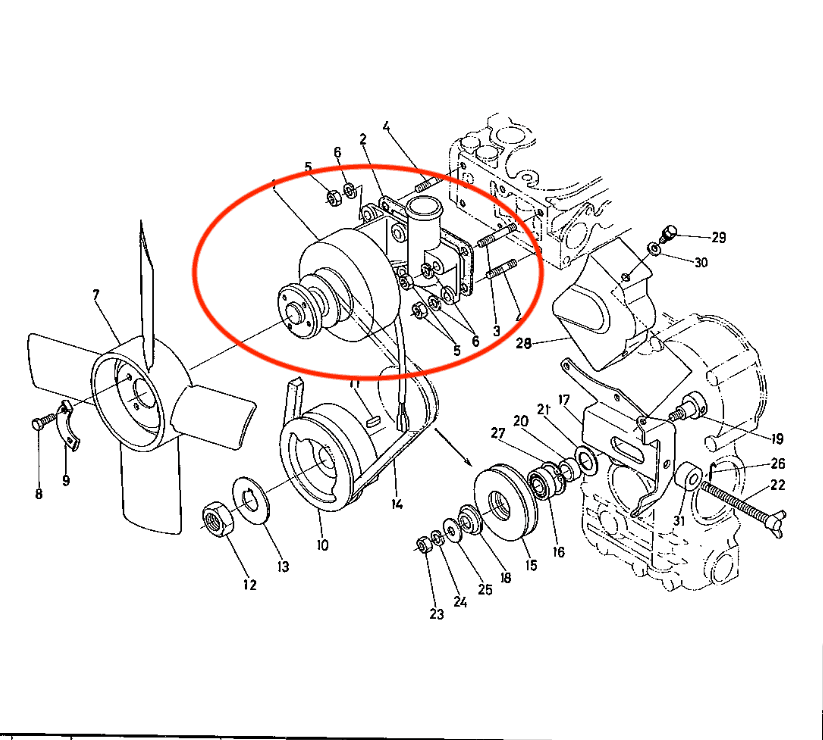 Alternateur Kubota D650 | D750 | D850 | D950 | B5000-B7100 | Zen-noh | Shop4Trac