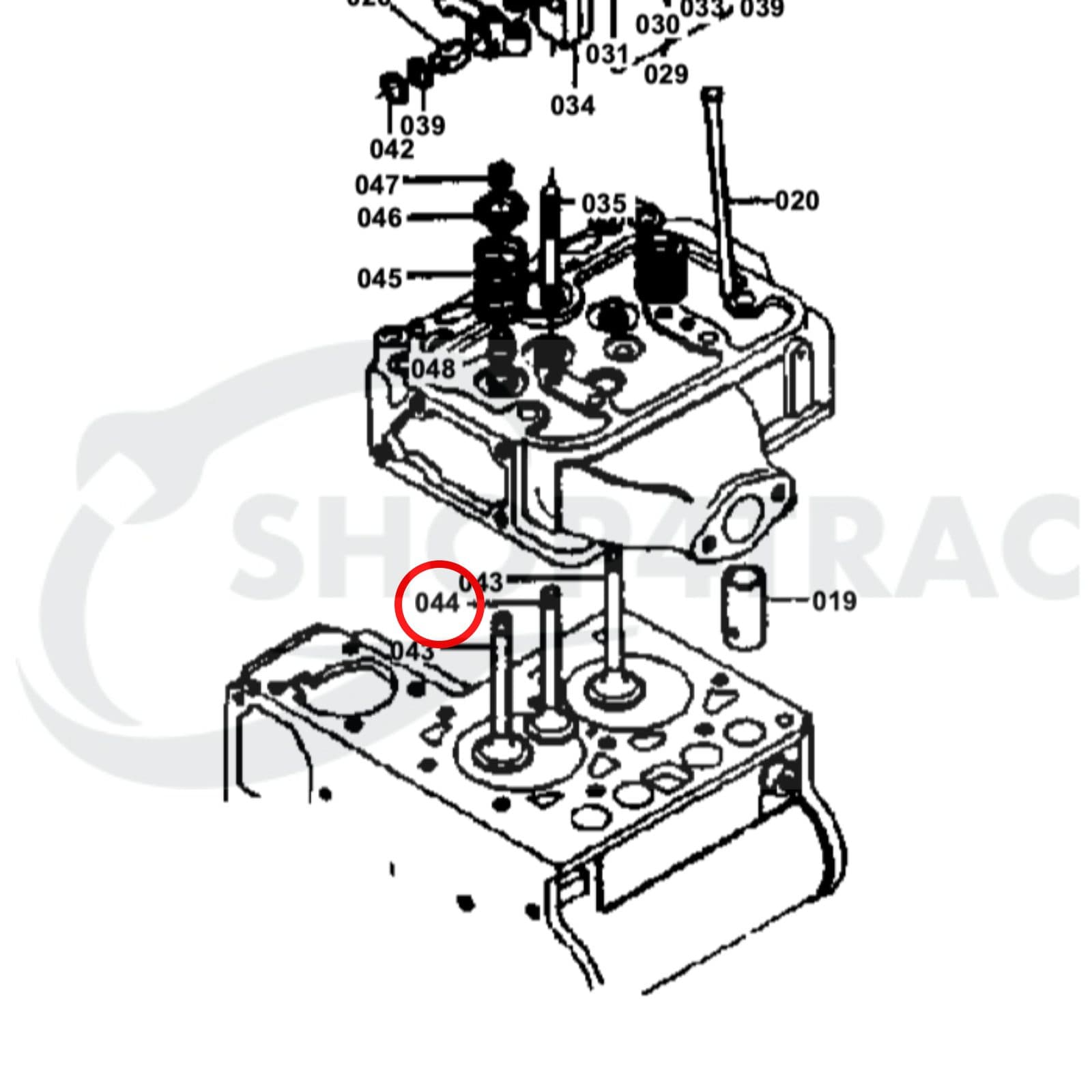 Soupape d'échappement Kubota ZL600 | B6000 | Shop4Trac