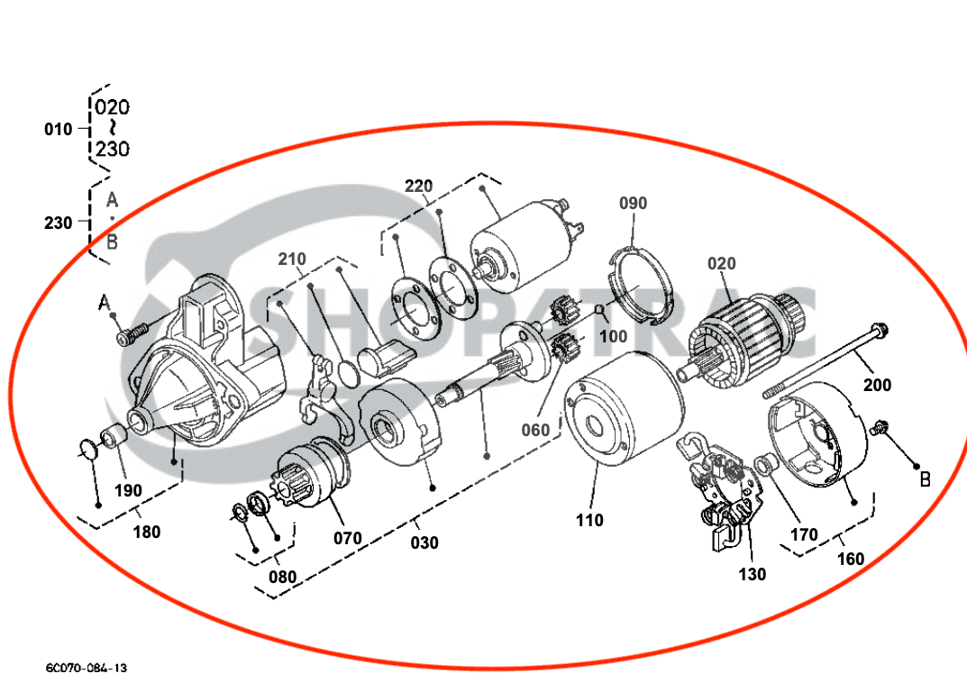 Démarreur Kubota B26 - B3350HSD | B7800 HSD | Shop4Trac