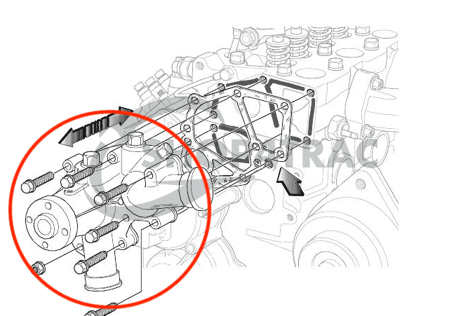 Pompe à eau Shibaura E643 | Perkins 102-04 | 102-05 | 103-06 | 103-07 | Shop4Trac