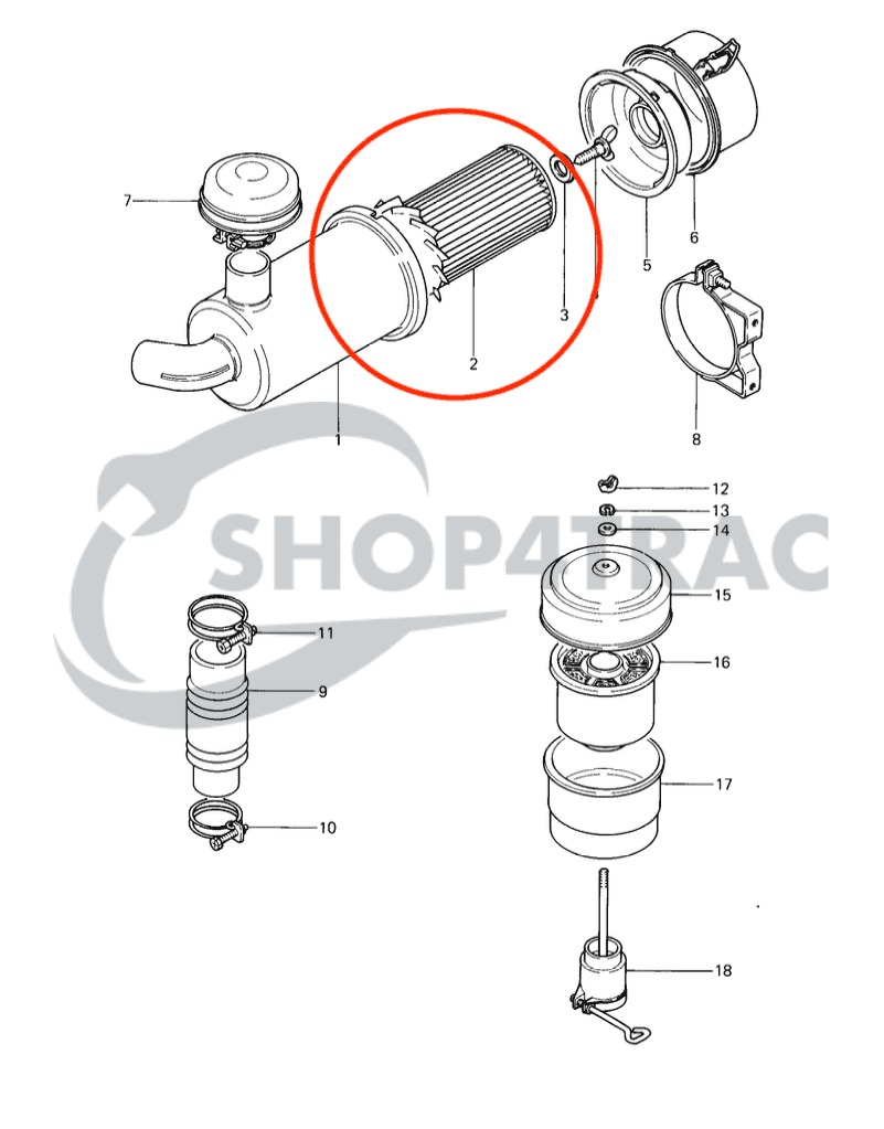 Ensemble de filtres Mitsubishi MT27 - MT33D | Shop4Trac