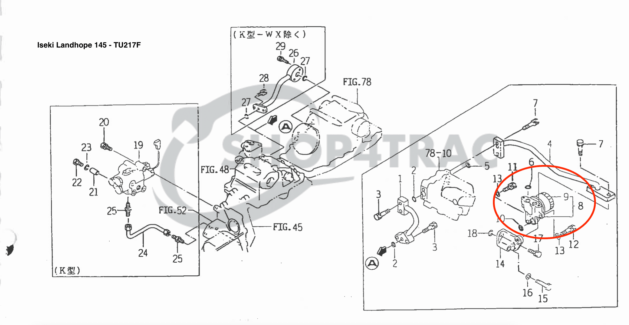 Filtre hydraulique Iseki TF15 - TF23 | TU145 - TU217 | Shop4Trac
