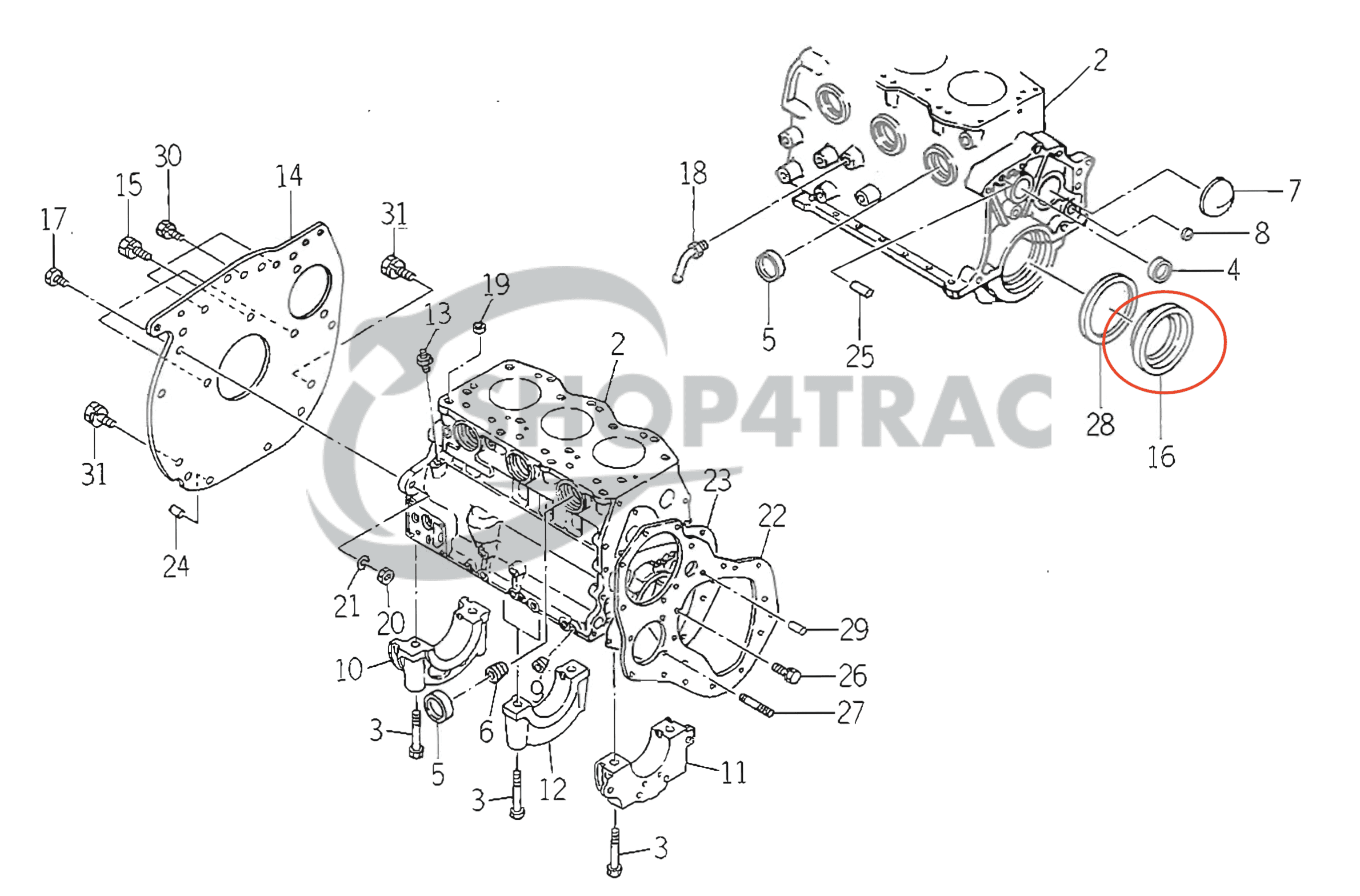 Joint de vilebrequin avant+arrière Iseki TS | TL | TA | TU | Shop4Trac