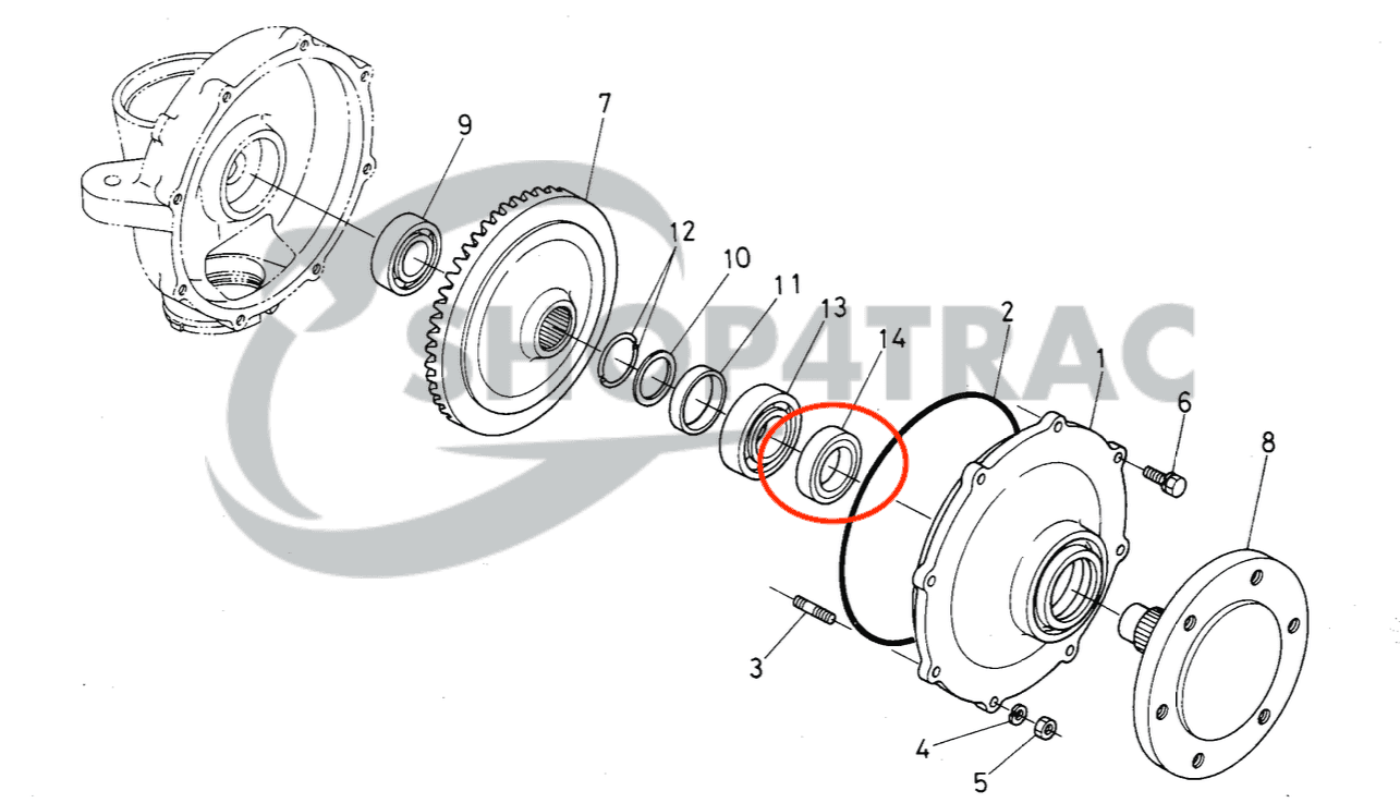 Joint d'huile Kubota L1-18 - L1-265 essieu avant | AQ7745E | Shop4Trac