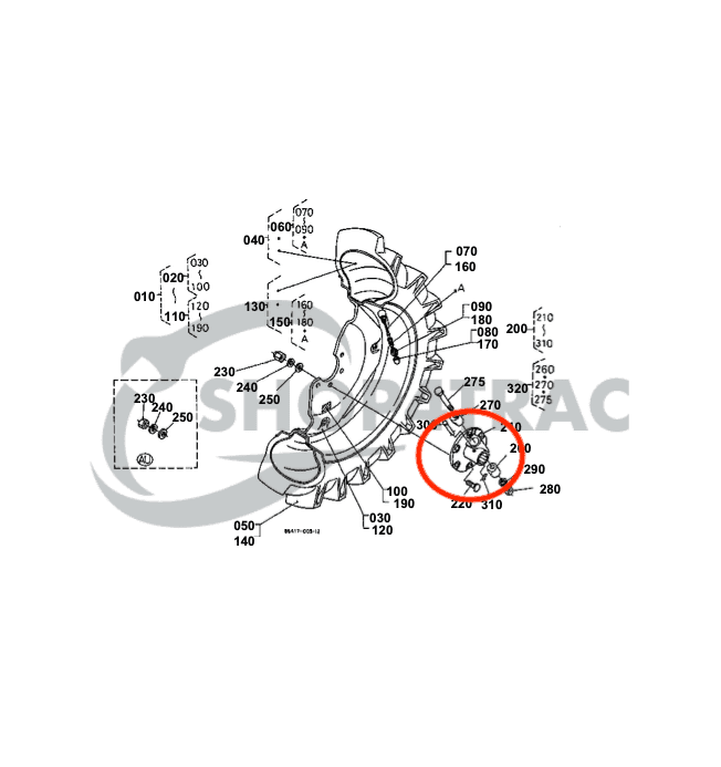 Jante d'essieu fixe – Moyeu de roue Kubota B1550 - B2410 | B5100 - B7610 | B1700 - B2100 | Shop4Trac