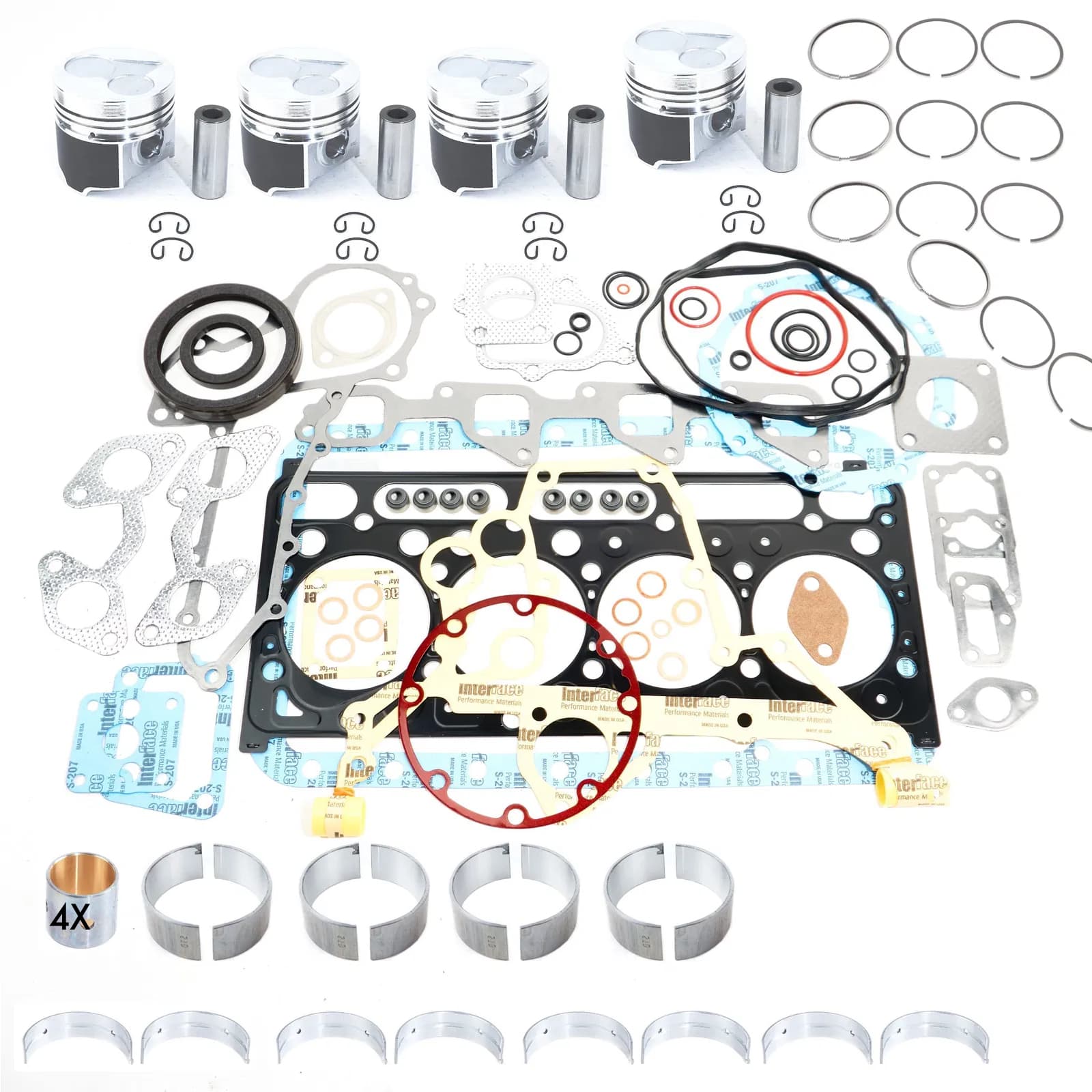 Kit de révision moteur Kubota V2203M IDI | V2403M IDI - Injection indirecte