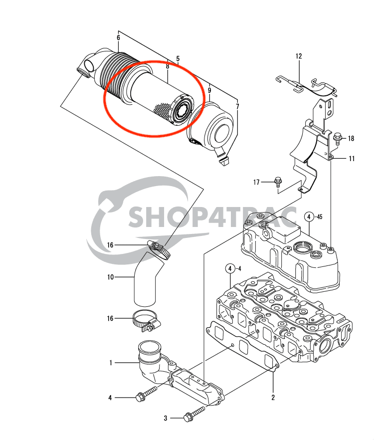 Kit de filtre Yanmar AF15 - AF18 | AF116 - AF180 | KE-13 - KE-18 | 3TNE74 - 3TNE68 - 3
