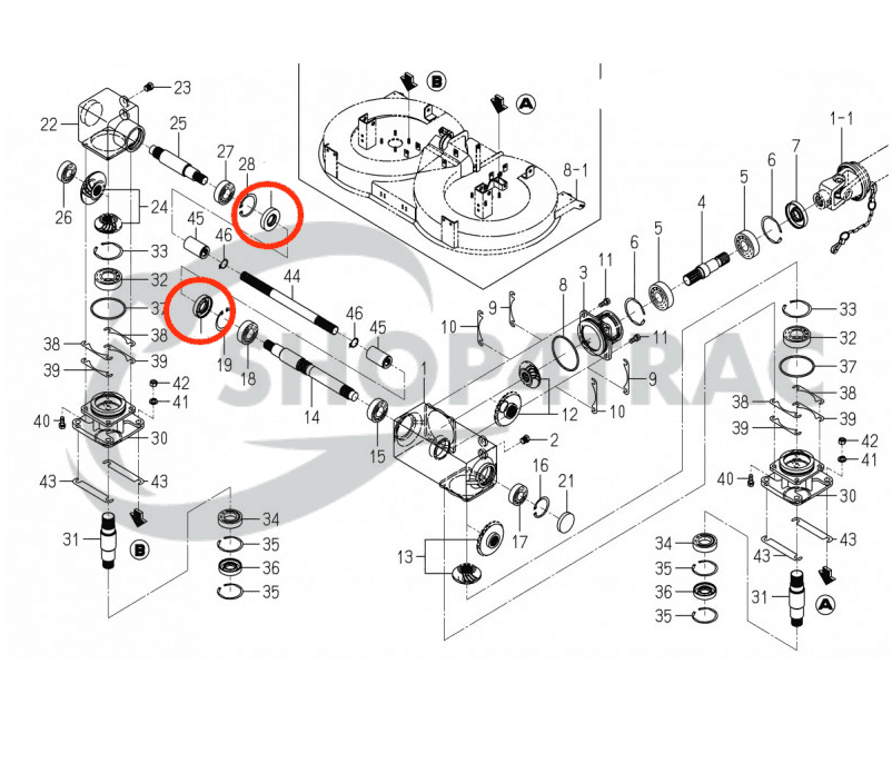 Sceau à huile transmission Kubota L1500 - L3450 | Joint Kioti prise de force CK25 - CK30 | DK35 - DK55 | TC255210 - 2