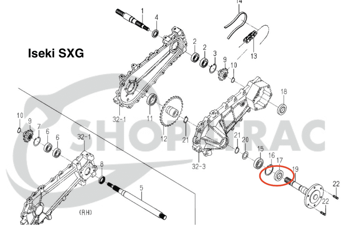 Sceau à huile Kubota B1700 - B3030 | B7300 - B7610 | Iseki SF | Yanmar 24421-204008 | TC20408 - 3