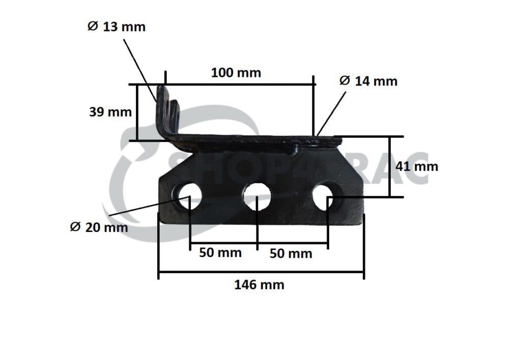 Montage du maillon supérieur | Support de maillon supérieur Kubota B5000 - B7001 | B1200 - B7100 - 3