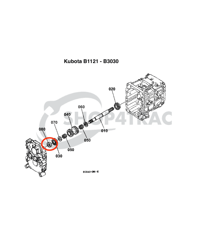 Sceau à huile arbre d'entrée Iseki 4WD | Joint d'huile Kubota 4WD AS B1121 - B3030 | TC20358 - 7