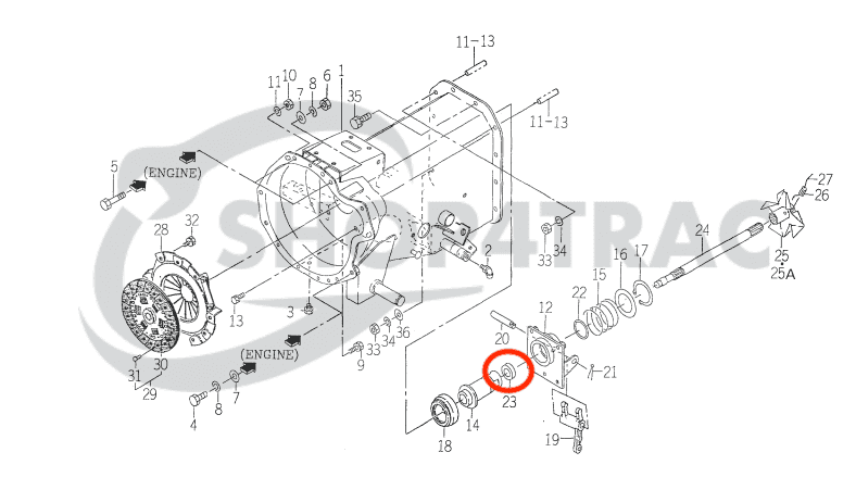 Sceau à huile Iseki TVH | TTG | MT | TC20307 - 3