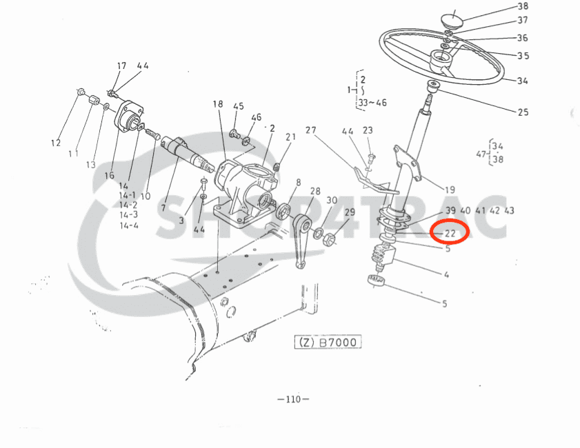 Sceau à huile Kubota B5001 - B7200 | L175 - L2201 | TC19328 - 5