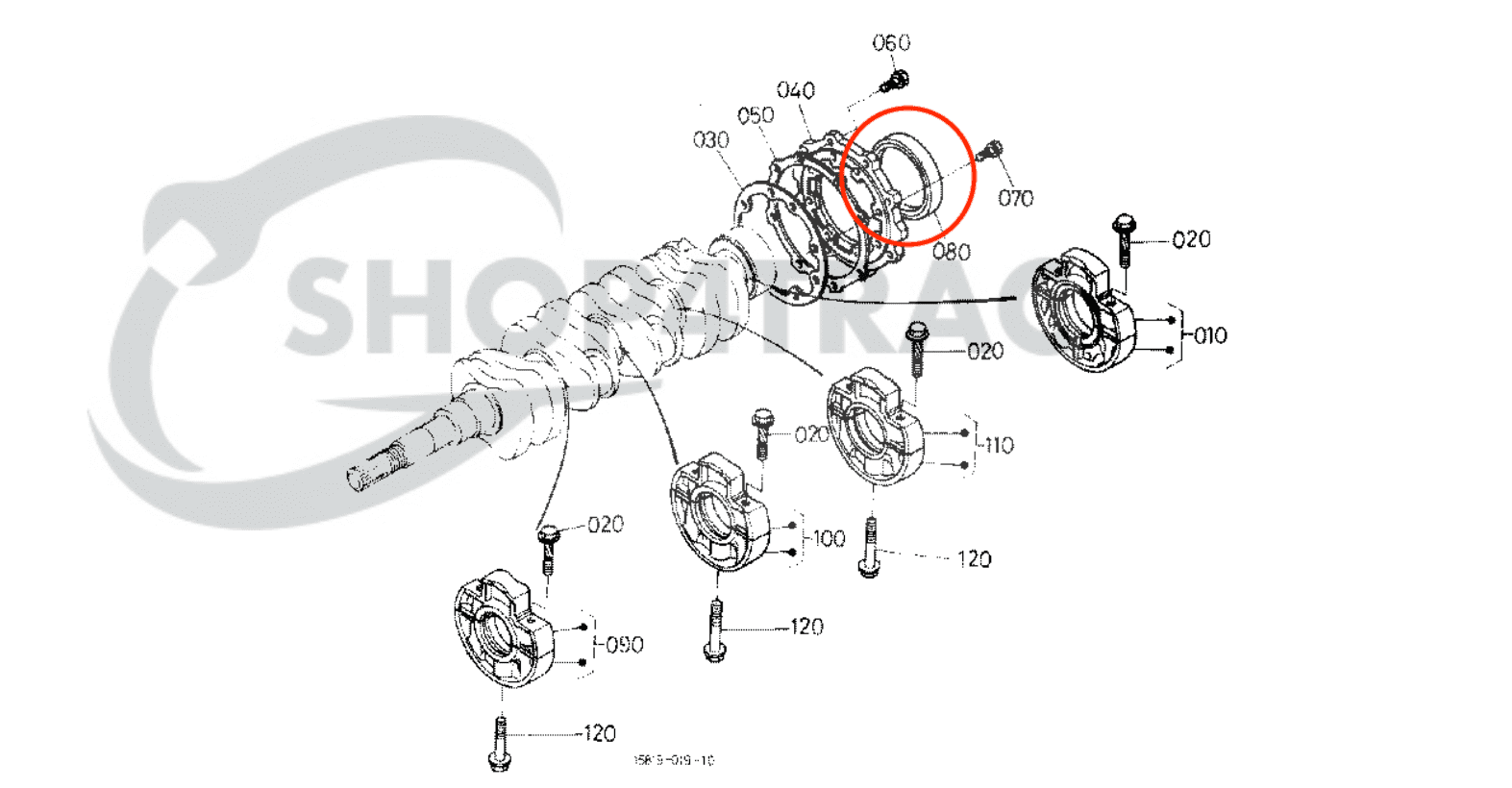 Kubota Joint de Vilebrequin arrière D1102- D1803 | V1702 - V2403 - 2