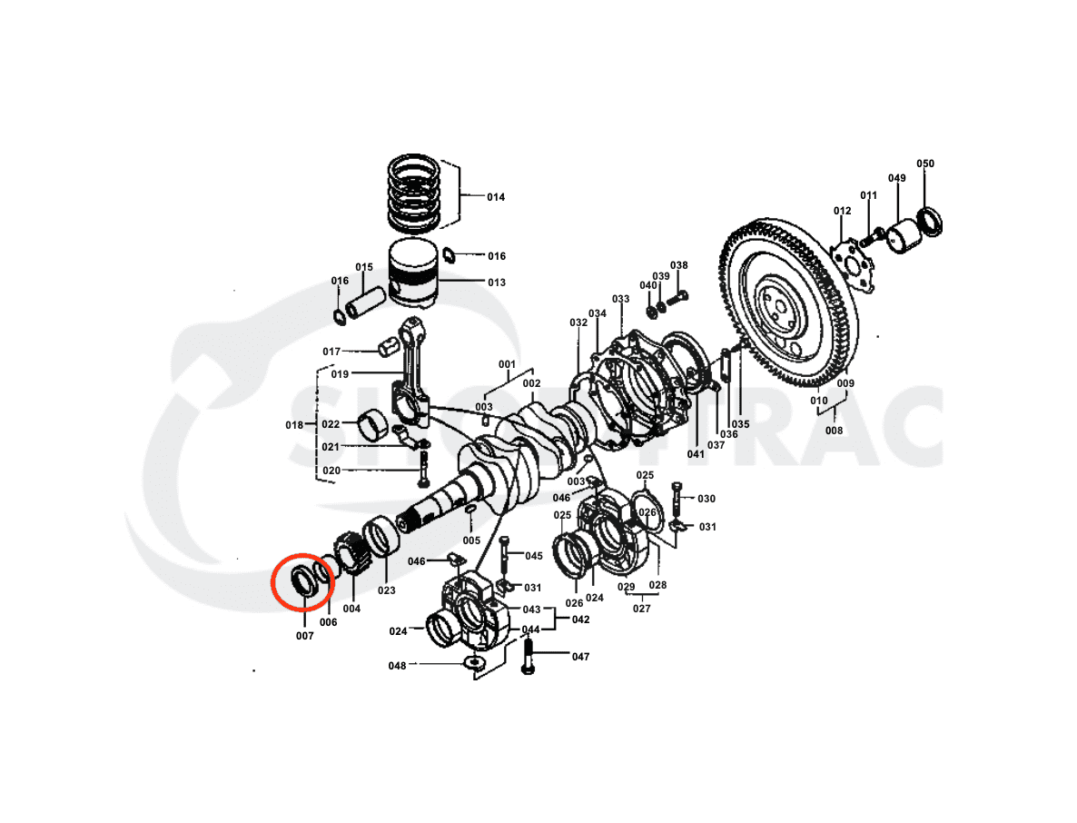 KubotaZL600 | B6000 - B7000 | Zen-noh ZB6000 - ZB7000 Joint Vilebrequin avant - 2