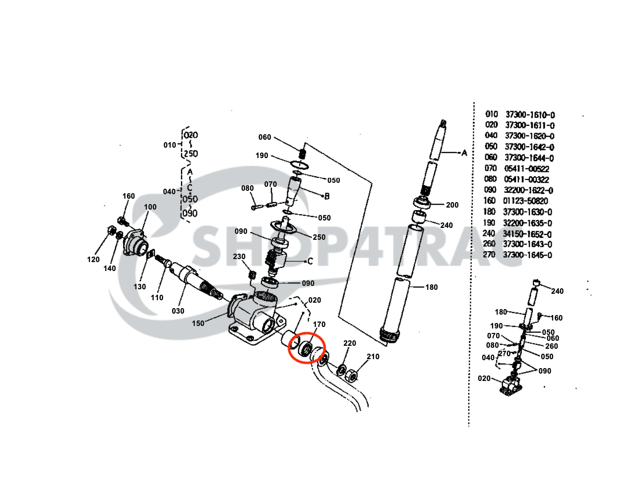 Joint de Sceau à huile Kubota B5000 - B5100 PTO | Joint spi de boîte de direction L200 - L345 | TC28407 - 2