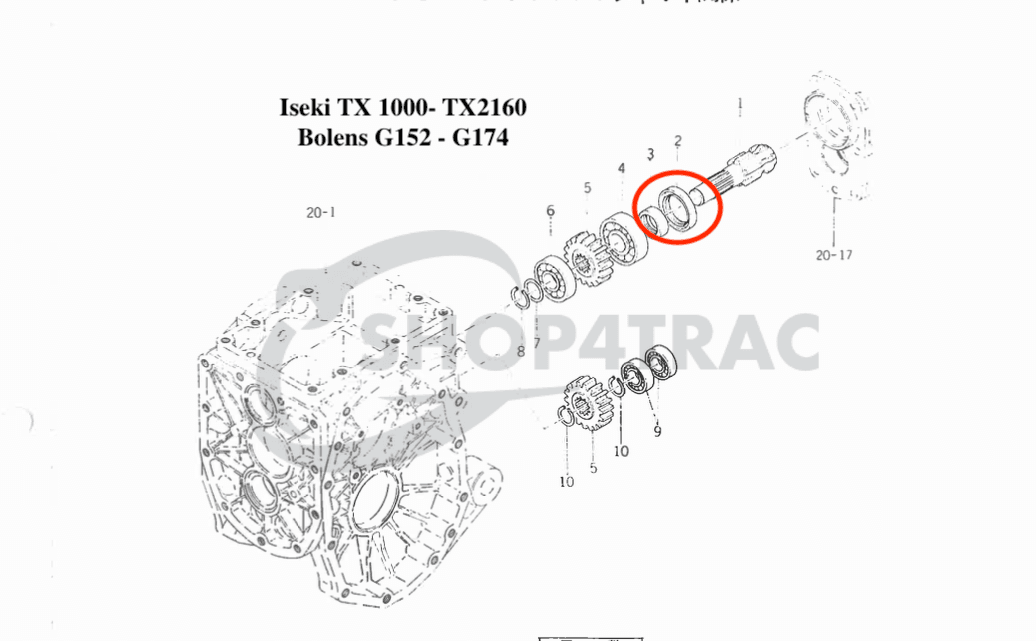 Sceau à huile Iseki TX - TU PTO Bolens | KubotaTC355510 - 2
