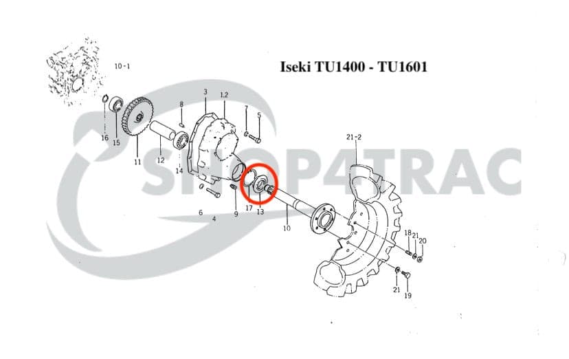 Bague de retenue Iseki essieu arrière TX | TU | TF | Bolens G152 - G174 - 5