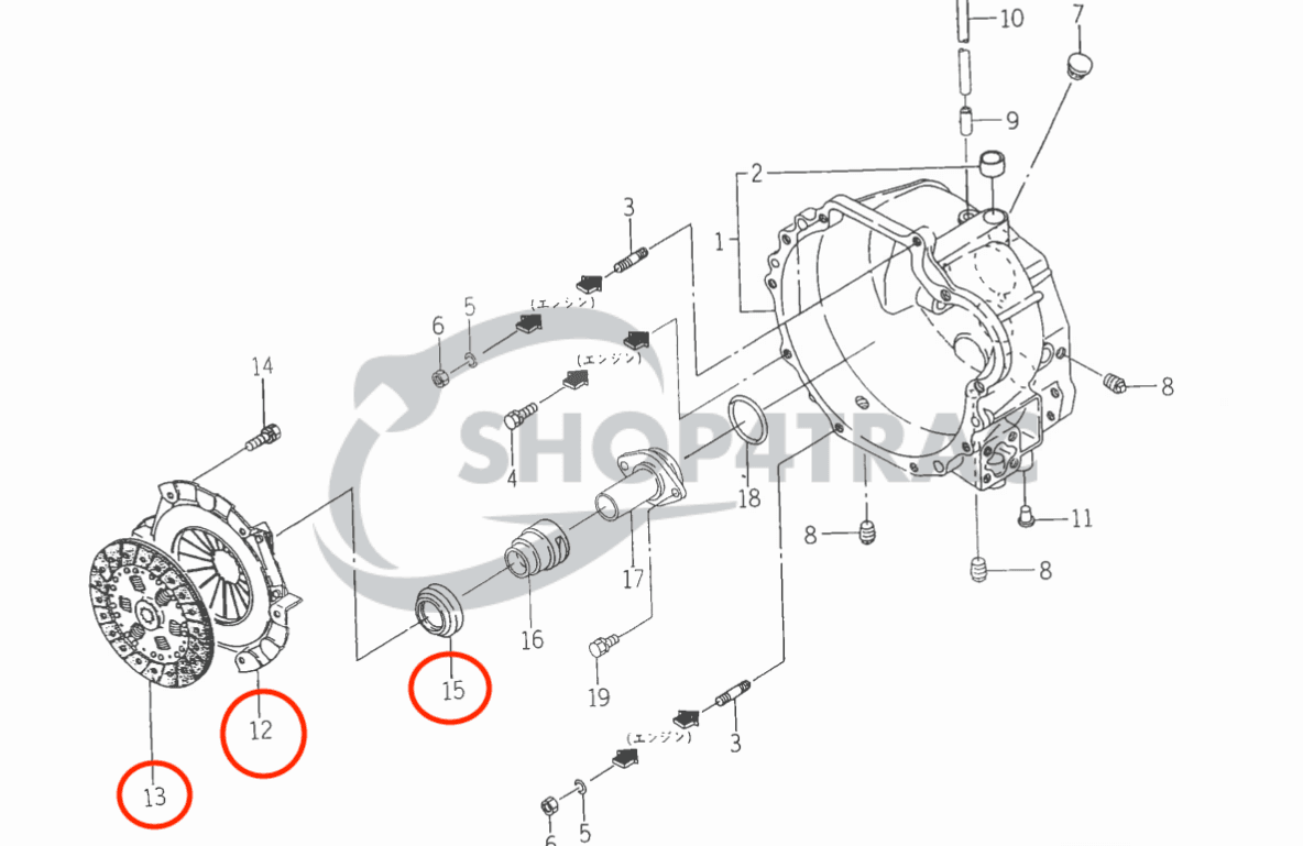 Kit d’embrayage Iseki SIAL hunter 18 – 20 | TF15 SIAL – TF19 SIAL | SIAL153 – SIAL193 - 5